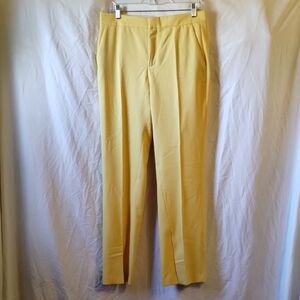 Zara Women Light Yellow Dress Pants.